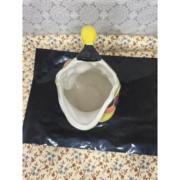 Vintage Fruit Pitcher With Banana Handle 80s Kitchen Decor Ceramic‎ Flower Vase - Picture 4 of 8